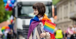 Tínedžerka na dúhovom Pride v meste Vilnius. Foto MNStudio / Alamy / Profimedia